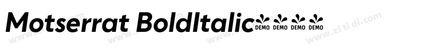 Motserrat BoldItalic字体转换